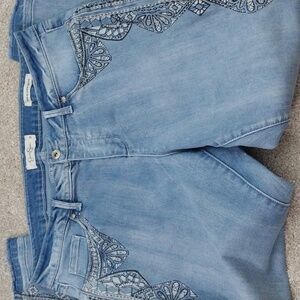 Size 31 Jessica Simpson Kiss me ankle skinny blue jeans